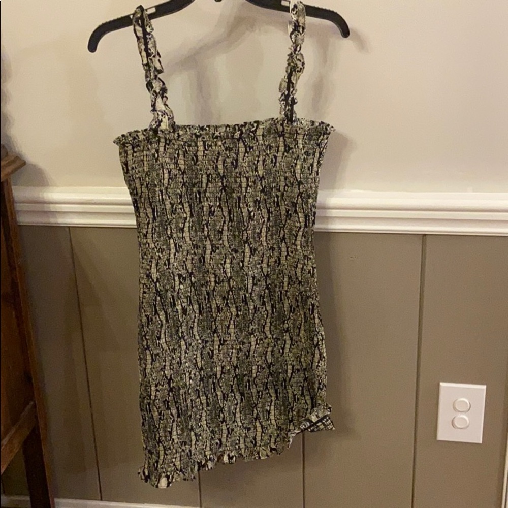 Bodycon Snakeskin Smock Dress